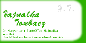 hajnalka tombacz business card